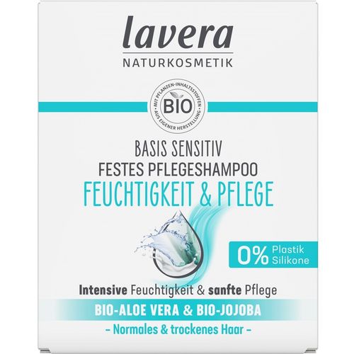lavera - Basis Sensitiv Festes Pflegeshampoo Feuchtigkeit & Pflege Shampoo 50 g, 50 g, lavera