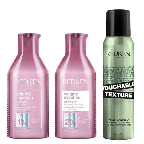 Redken - Volume Injection Bundle Touchable Texture* Haarpflegesets 0,8 l Damen, 0,8 l, Redken