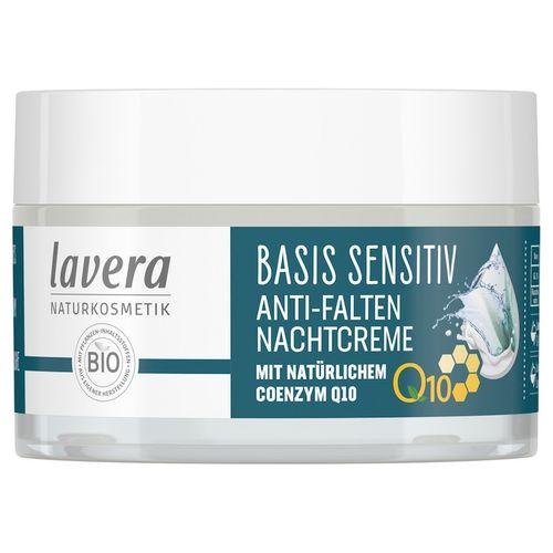 lavera - Basis Sensitive Anti-Falten Q10 Nachtcreme 50 ml, 50 ml, lavera