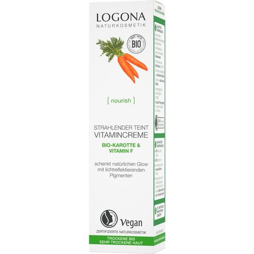 Logona - Nourish Strahlender Teint Vitamincreme Bio-Karotte & Vitamin F Gesichtscreme 30 ml, 30 ml, LOGONA