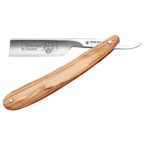 DOVO Solingen - Rasiermesser Barbarossa, Karbon, Olivenholz Rasur 1 ct, 1 stk, DOVO Solingen