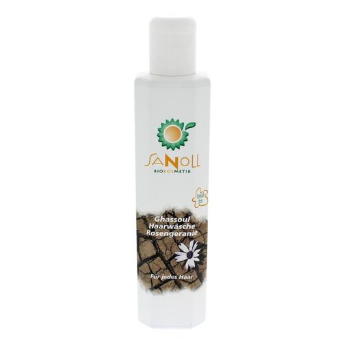 Sanoll - Ghassoul - Haarw&auml;sche Rosengeranie 200ml Shampoo, 200 ml, Sanoll