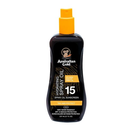 Australian Gold - SPF 15 Carrot Intensifier Oil Spray Sonnenschutz 237 ml, 237 ml, Australian Gold