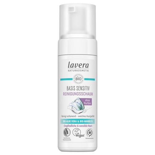 lavera - basis sensitiv Reinigungsschaum Gesichtscreme 150 ml, 150 ml, lavera
