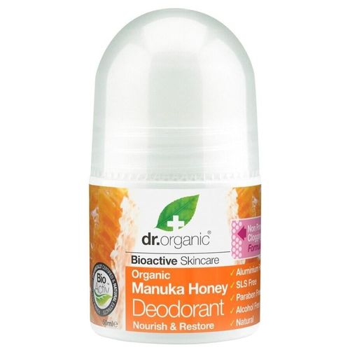 Dr. Organic - Manuka Honey Deodorant Roll On Deodorants 50 ml, 50 ml, Dr. Organic