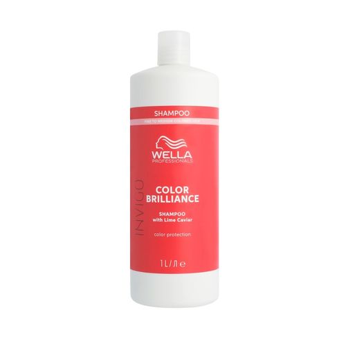 Wella Professionals - INVIGO Color Brilliance with Lime Caviar - Fine to Medium Coloured Hair Shampoo 1000 ml, 1000 ml, Wella Professionals