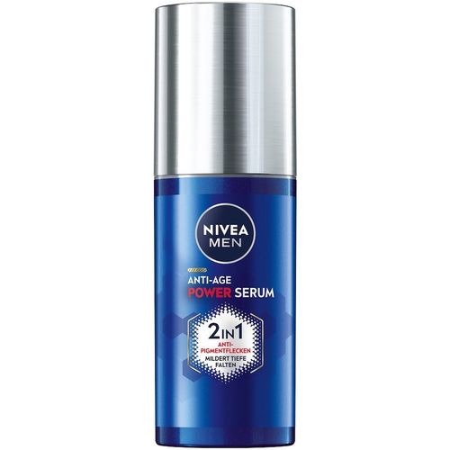 NIVEA - NIVEA MEN Anti-Age HYALURON 2in1 Power Serum Anti-Aging Gesichtsserum 30 ml Herren, 30 ml, Nivea