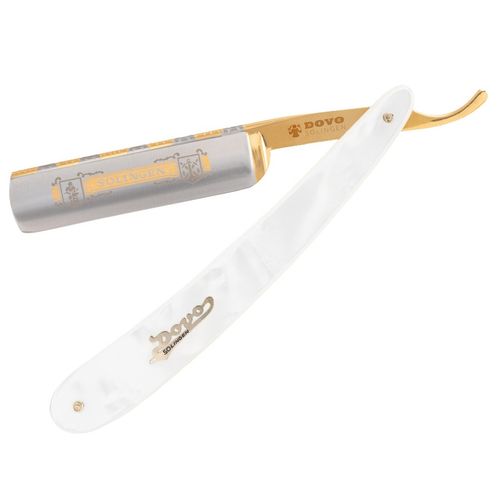 DOVO Solingen - Rasiermesser Solingen 5/8", Karbon, Perlmutt-Imitat, mit Intarsie Rasur 1 ct, 1 stk, DOVO Solingen