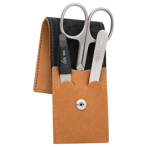 ERBE - Manik&uuml;re Set Taschen-Etui Serie "Cognac" N&auml;gel k&uuml;rzen 1 ct, 1 stk, ERBE