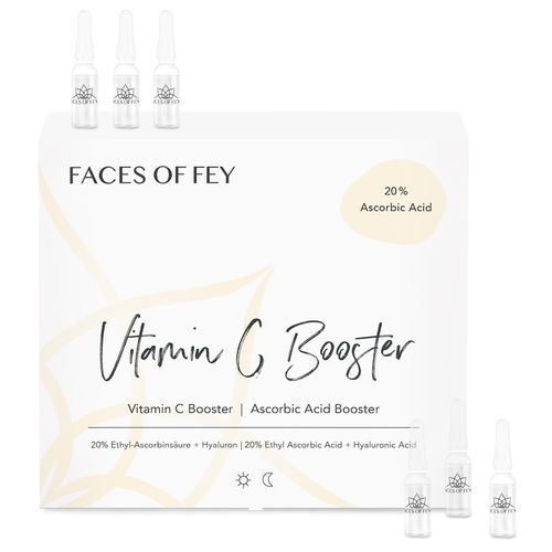 FACES OF FEY - 20 % Vitamin C Booster Ampullen 30 x 1,3 ml Vitamin C-Serum 39 ml, 39 ml, FACES OF FEY FACES OF FEY - 20 % Vitamin C Booster Ampullen 30 x 1,3 ml Vitamin C-Serum 39 ml, 39 ml, FACES OF FEY