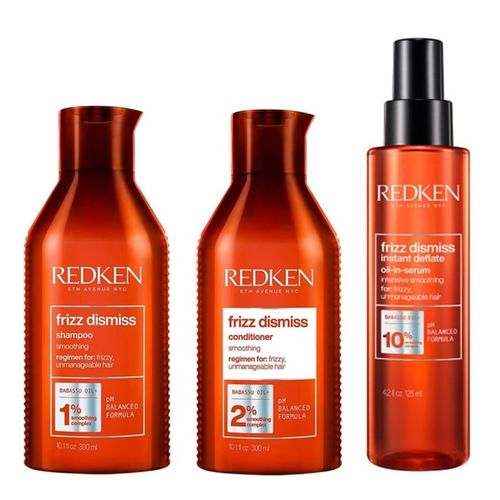 Redken - Frizz Dismiss Bundle Instant Deflate Oil* Haarpflegesets 0,73 l Damen, 0,73 l, Redken