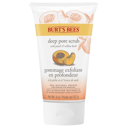 Burt's Bees - Deep Pore Scrub Peach Willowbark Gesichtspeeling 110 g, 110 g, Burt's Bees