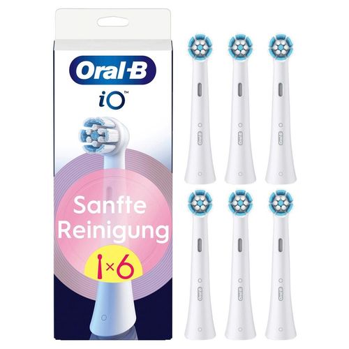 Oral-B - iO Sanfte Reinigung in Weiß Elektrische Zahnbürsten 6 Stück, 6 stk, Oral-B
