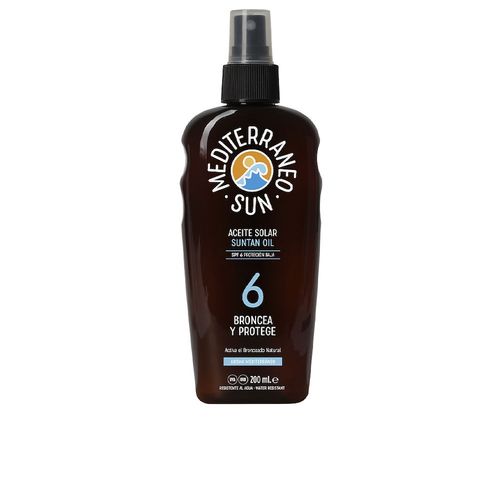 Mediterraneo Sun - Coconut Suntan Oil Dark Tanning Spf6 Sonnenschutz 200 ml, 200 ml, Mediterraneo Sun