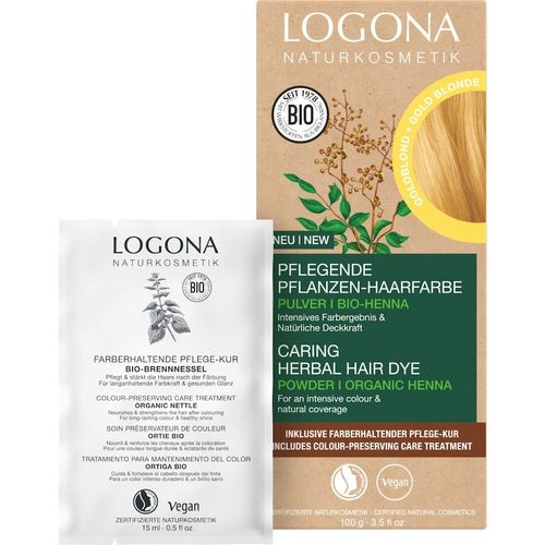 Logona - Pflegende Pflanzen- Pulver Pflanzenhaarfarbe 100 g Gold, 100 g, LOGONA