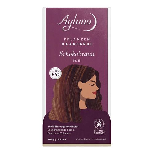 Ayluna Naturkosmetik - Haarfarbe - Nr.85 Schokobraun Pflanzenhaarfarbe 100 g, 100 g, Ayluna Naturkosmetik