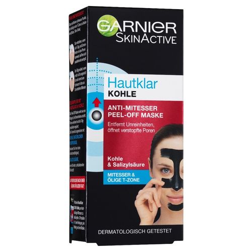 Garnier - Skin Active Hautklar Kohle Peel Off Aktivkohle Masken 50 ml Damen, 50 ml, Garnier