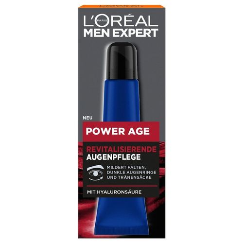 L&acute;Or&eacute;al Men Expert - Power Age Anti-Aging gegen Augenringe mit Hyalurons&auml;ure Augencreme 15 ml Herren, 15 ml, L&acute;Or&eacute;al Men Expert
