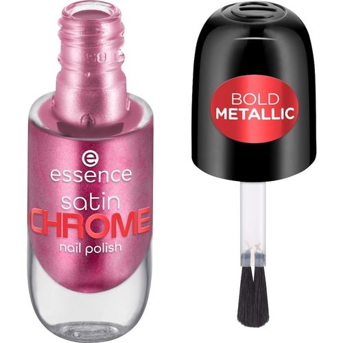Essence - Satin Chrome Bold Metallic Nagellack 8 ml META MAROON, 8 ml, Essence