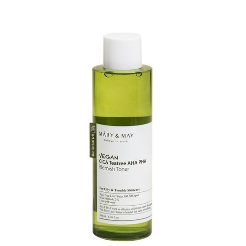 Mary & May - CICA Tea Tree AHA PHA Toner Gesichtswasser 200 ml, 200 ml, Mary & May