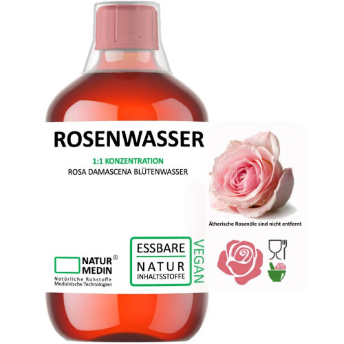 NATURMEDIN® Rosenwasser TONIC, 500 ml, Naturmedin