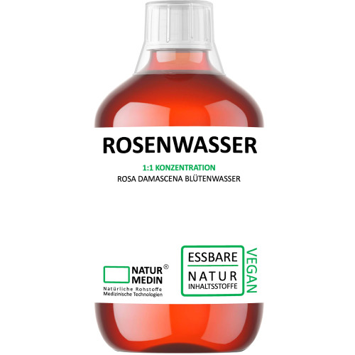 NATURMEDIN® Rosenwasser LEBENSMITTEL, 500 ml, Naturmedin