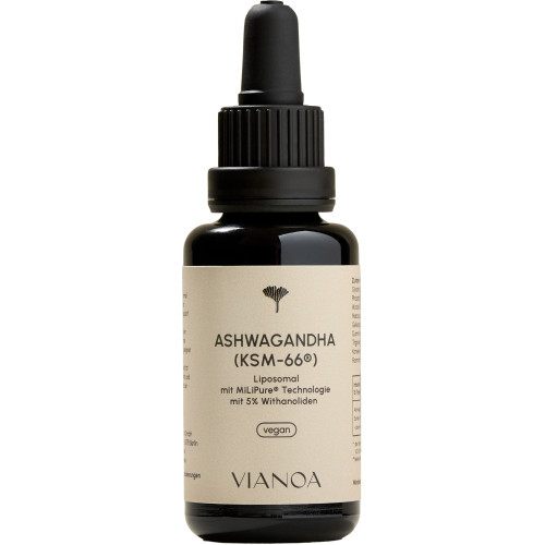 Ashwagandha Tropfen KSM-66, 30 ml, VIANOA Health GmbH