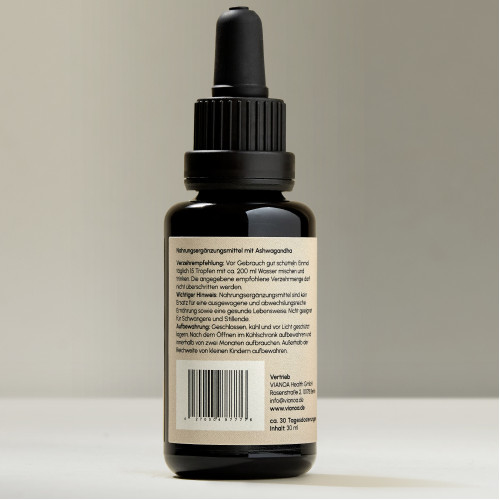 Ashwagandha Tropfen KSM-66, 30 ml, VIANOA Health GmbH