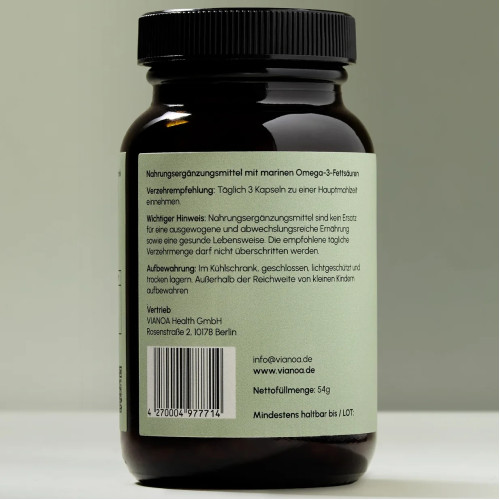 Omega 3 vegan, 90 Stk., VIANOA Health GmbH