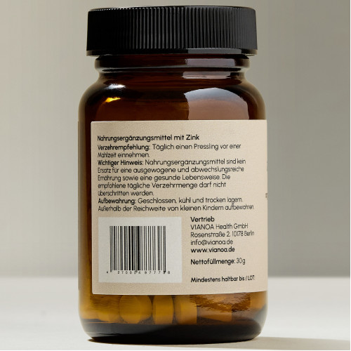 Zink Komplex, 120 Stk., VIANOA Health GmbH