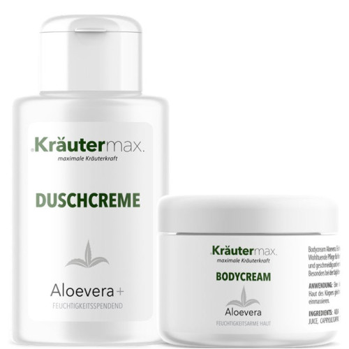 Aloevera Duschcreme + Bodycream Set AKTION, 1 Stk., Kr&auml;utermax