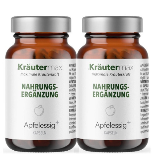 Apfelessig Kapseln 2 x 60 St&uuml;ck, 120 Stk., Kr&auml;utermax