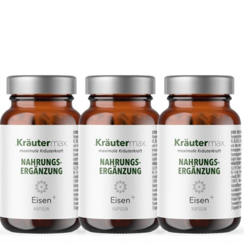 Eisen mit Vitamin C Kapseln 60 St&uuml;ck, 60 Stk., Kr&auml;utermax