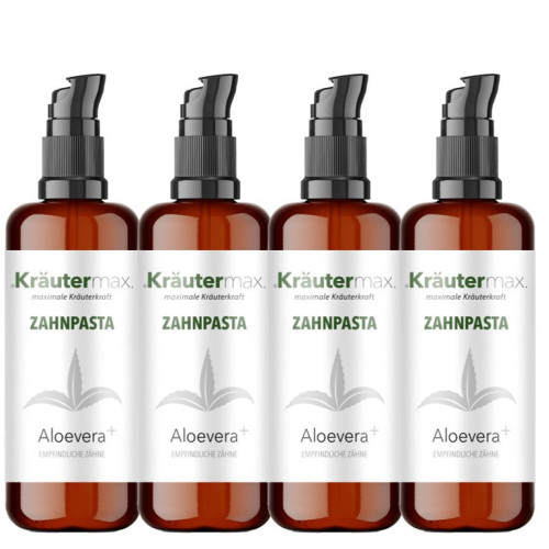 Aloe Vera Zahnpasta 4 x 50 ml, 200 ml, Kr&auml;utermax