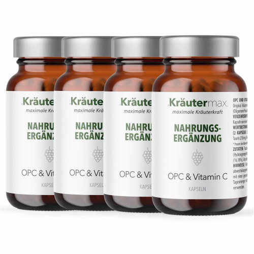 OPC und Vitamin C Kapseln Kapseln 4 x 90 St&uuml;ck AKTION, 360 Stk., Kr&auml;utermax